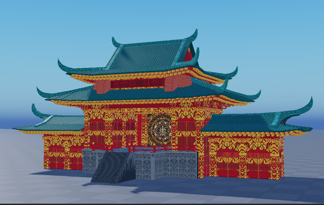 VE2RBX export shown in Roblox Studio